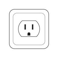 USA AC power sockets icon Type B vector