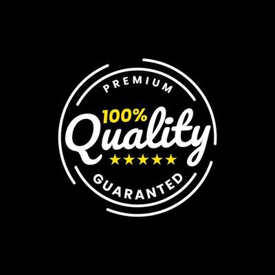 100 guaranteed premium product quality stamp logo