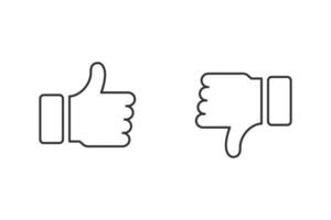 Like and dislike icon vector