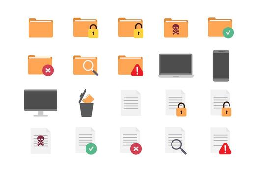 vector de icono de documento de archivo de carpeta
