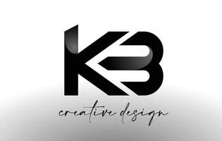 diseño de logotipo de letra kb con elegante aspecto minimalista.vector de icono kb con diseño creativo aspecto moderno. vector