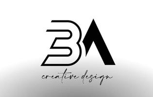 BA Letter Logo Design with Elegant Minimalist Look.BA Icon vector with creative design modern look.