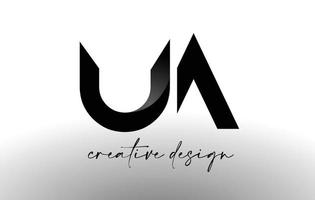 UA Letter Logo Design with Elegant Minimalist Look.UA Icon vector with creative design modern look.