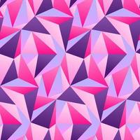 Purple Pink Polygon Geometric Vector Seamless Pattern Design