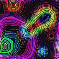 Funky Abstract Retro Neon Electronic Lines vector