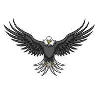 Eagle Logo Mascot Spread The Wings Vector Illustration Art Icon