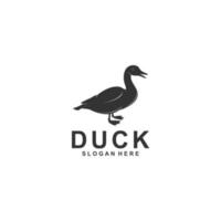 duck logo template in white background vector