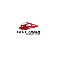 fast train logo template in white background vector