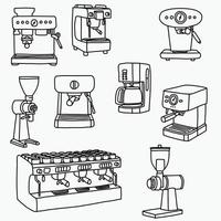 doodle freehand sketch drawing of coffee machine. vector