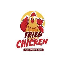 logotipo de pollo frito para restaurante vector