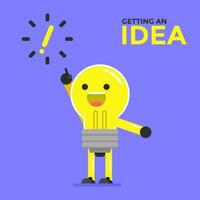 Illustration vector graphic of Getting An Idea. Perfect for science poster, presentation object, knowledge video, etc.