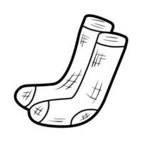 simple pair of sock hand drawn outline vector icon