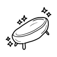 hand drawn outline clean bathtub vector icon