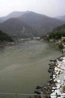 River Ganga Flowing Between Mountains photo