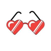 Heart Shaped Sunglasses Sticker Groove Style vector