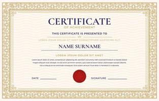 Certificate of Achievement Template vector