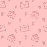 Vector seamless pattern with hearts