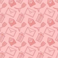 Vector seamless pattern with hearts
