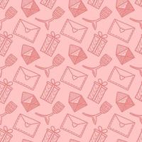 Vector seamless pattern with hearts