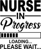 Nurse in progress loading please wait vector