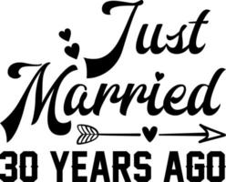 Just married 30 years ago vector