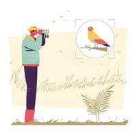 Bird Watching Hobby vector