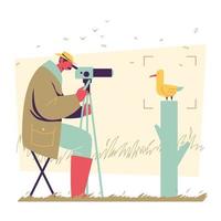 Bird Watcher Concept vector