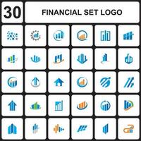 financial set logo , growth finance set logo vector