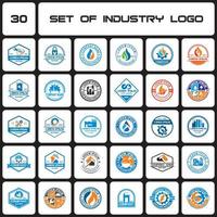 a set of industry logo , a set of construction logo vector