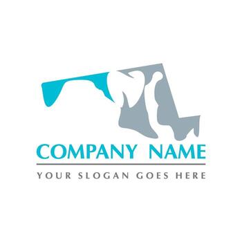vector dental, logotipo abstracto dental de Maryland