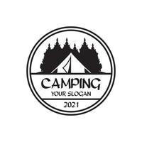 logotipo de camping, vector de logotipo de aventura