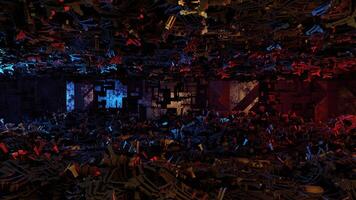 abstract background of Sci Fi Modern Futuristic garbage pile junk, 3D illustration rendering photo