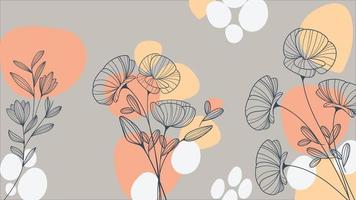 diseño de fondo floral simple vector