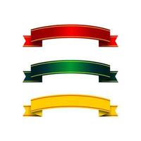 Flat ribbons banners. Ribbons in flat design. Vector set of colorful ribbons