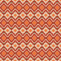 Aztec daimond orange fabric seamless pattern vector