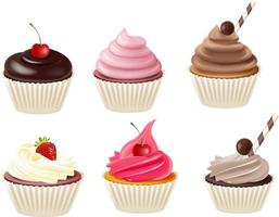 Illustration of cupcakes vector
