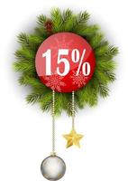 Christmas sale percents vector