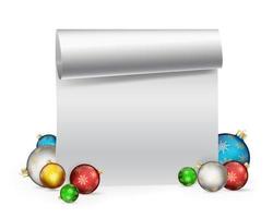 blank paper for christmas greeting card vector