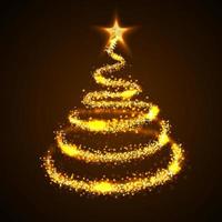 Christmas tree with star isolated background vector