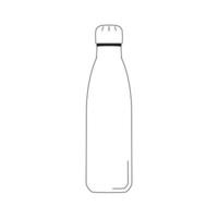 botella de agua de aluminio alta vector