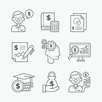 Financial Literacy Concept Icon vector