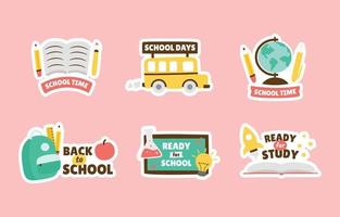 Hand Drawn Back to School Sticker Collection vector