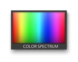 Simple grey frame with color spectrum isolaten on white background with shadow vector