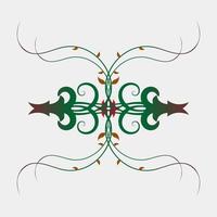 ilustración de una bonita y única imagen vectorial de ornamento vegetal para la decoración de bodas o cubiertas y paredes vector