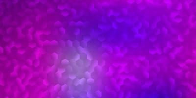 Light pink, blue vector texture with colorful hexagons.