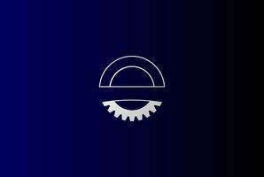 Simple Minimalist Machine Engine Gear Cog Drive Badge Label Seal Sticker Logo Design Vector