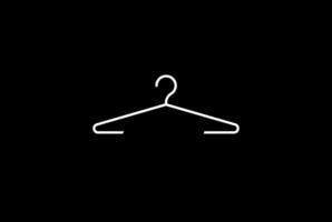 colgador minimalista simple para vector de diseño de logotipo de ropa de camisa