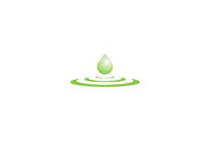 Pure Water Aqua Liquid Oil Drop Logo Design Vector