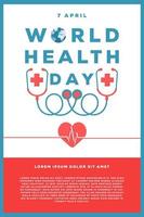 world health day poster template design illustration vector