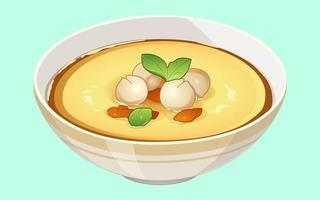 Bowl of soup vector illustation